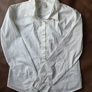 Old Navy Cotton spandex Girls white dress blouse size 16 NWT